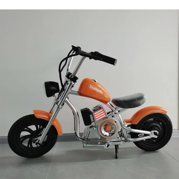 Meet the Standard EN71, ASTM, ROHS Kids Mini Electric Motorcycle, 12 Inch Chopper Bike for Children 9-12Km Range Enjoy Riding