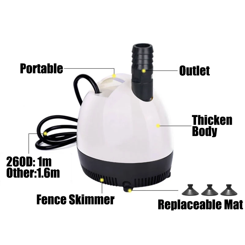 MINJIANG WP-780D series Aquarium submersible water pump for fish tank wholesale