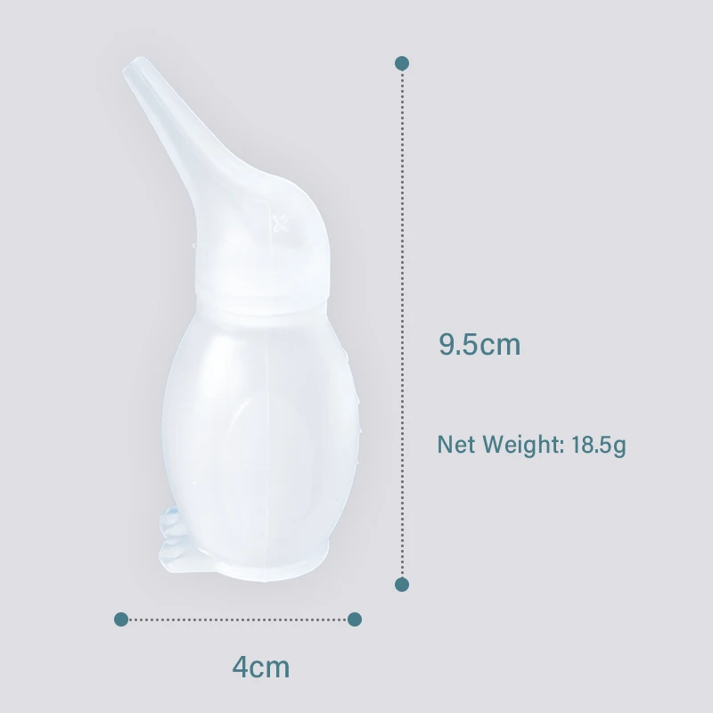 Nasal aspirator silicone material Infant Newborn Soft Penguin Long Tip Nasal Suction Cleansing Sucker Nose Tool Nasal Aspirator