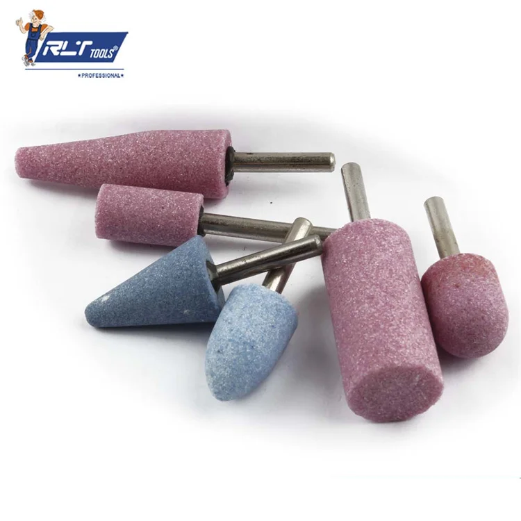 Rlt Tools Mix Size Aluminum Oxide Diamond Abrasive Point Spindle Wheel Mounted Grinding Stones For Metal Polishing Grinding