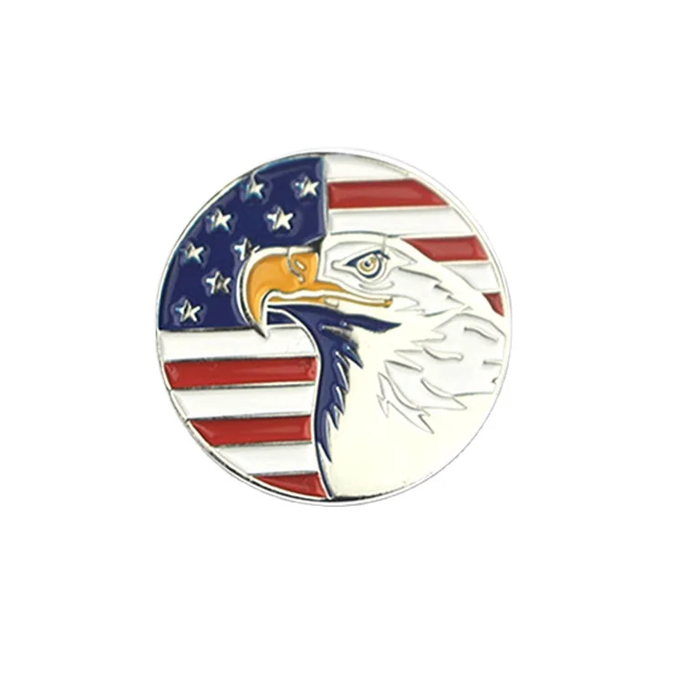 Hot sale Customized Country Flag Soft Enamel Golf Ball Marker for Hat Clips Golf Divot Tools Marker