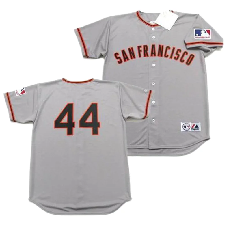 Сан-Франциско 36 Gaylord Perry 41 Darrell Evans 44 Willie Mccovey 75 Barry Zito rewback бейсбольная майка вышитая S-5xl