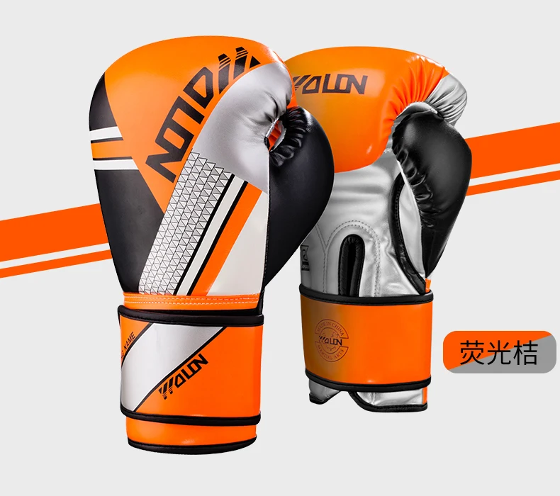 Wolon cheap  Kickboxing Punching Heavy Bag  boxing gloves leather 16oz Sparring Martial Arts Training Boxing Gloves