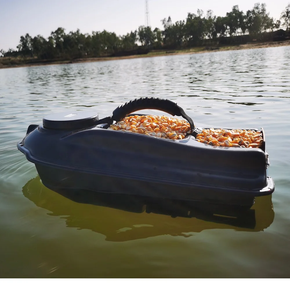 500M Fishing Bait boat Auto Correct routes lure boat with 2hoppers front light and back light for night carp fishing