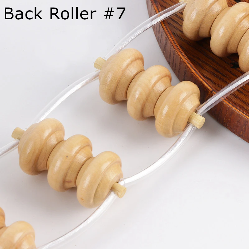 Hand Made Wood Therapy Massager Massage Roller Rope Wooden Massager Tool for Body Muscle Pain Relief