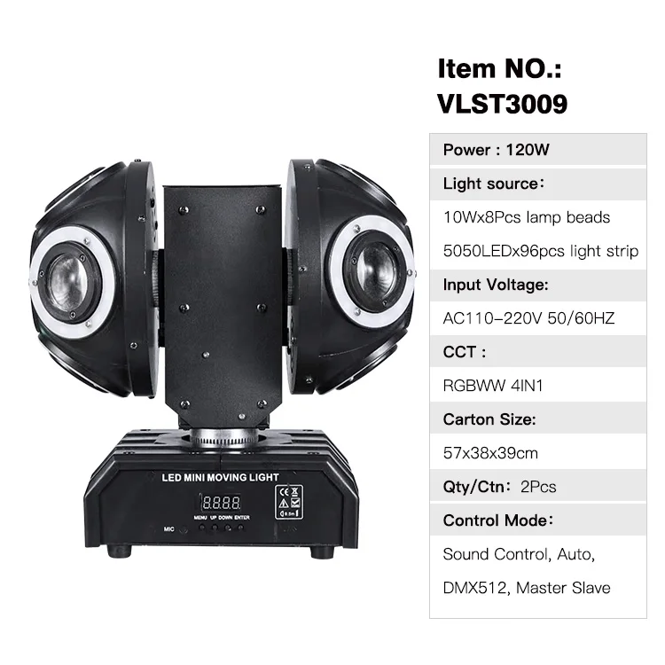 10W*18pcs RGBWW 4IN1 Dj disco stage lighting night club120w mini beam moving head rotating laser light
