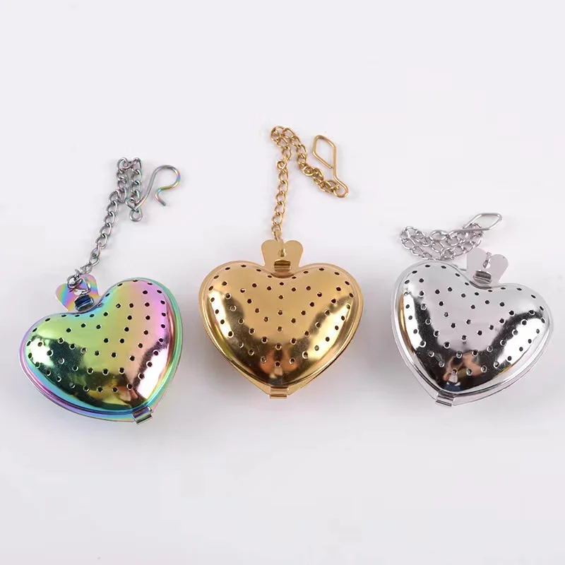 Wholesale Different Types Food Grade Silicone Leaf Shape 304 Stainless Steel Mini Tea Strainer