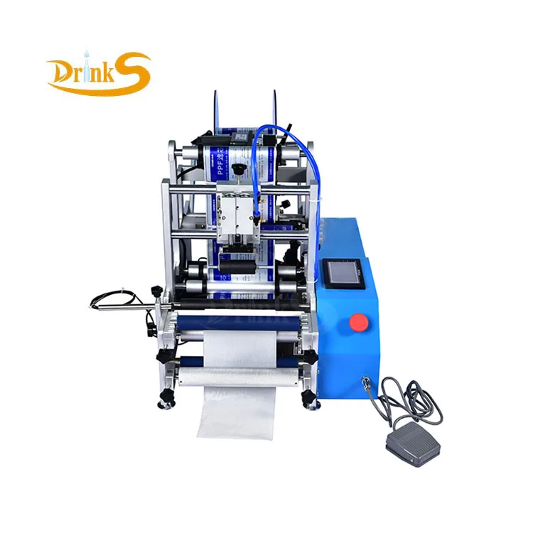 Semi Automatic Round Bottle Labeling Machine Manual Label Making Machines
