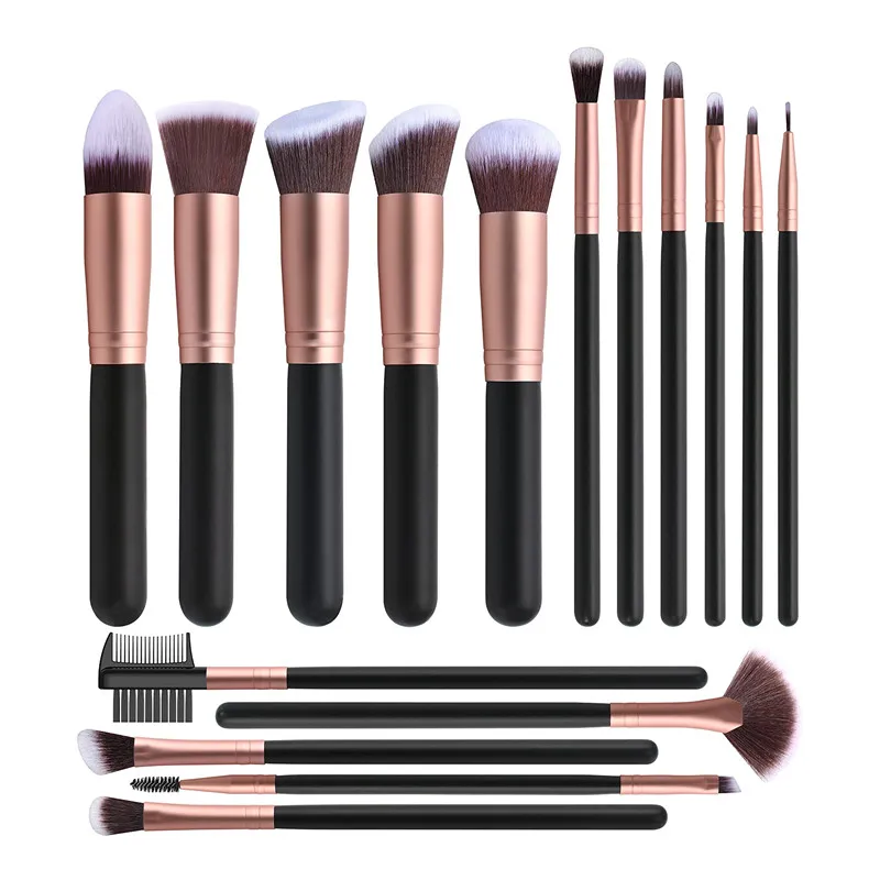 Hot sale 16 pcs  makeup brushes soft hair brush