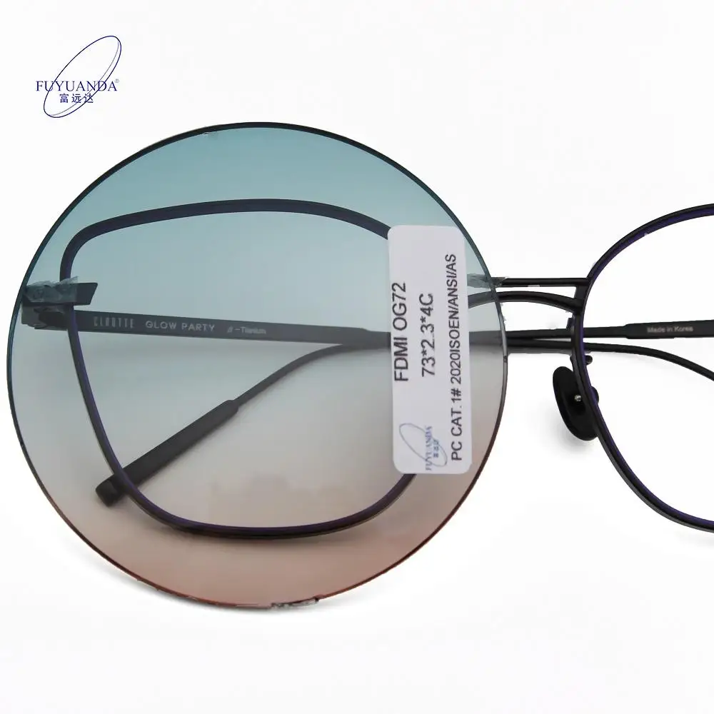 Double Colors Gradient Tinted Lenses Rainbow Color Lens PC Polycarbonate lenses