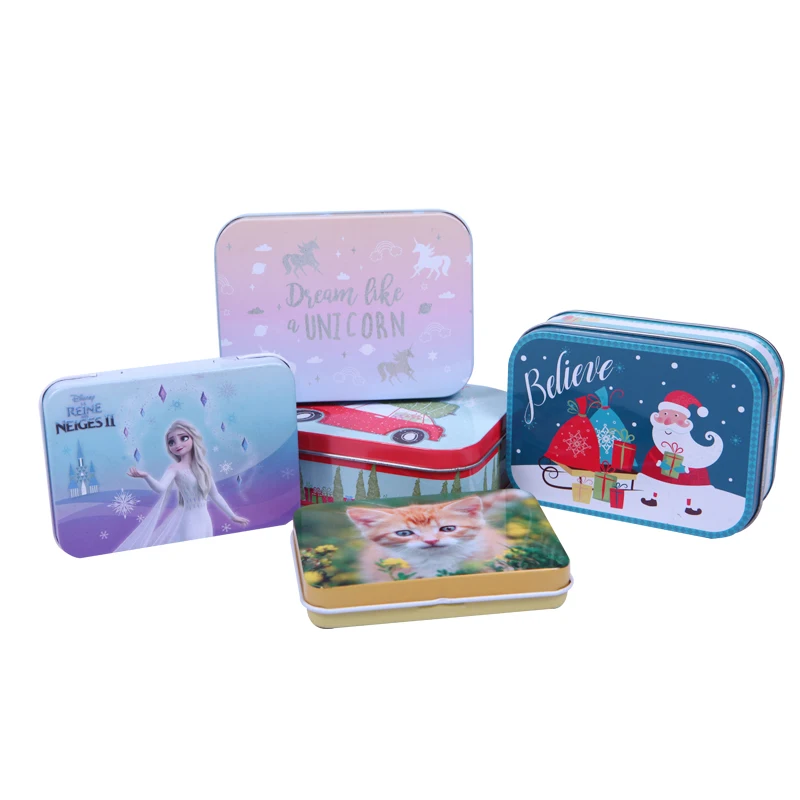Hotsale Metal Rectangular Tin Box For Playing Card Packing Luxury Small Tin Storage Box Food Grade Tin Can
