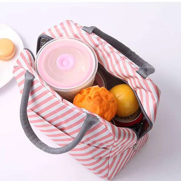 Portable Women Kids Insulated Canvas Cooler Lunch Box Picnic Bags