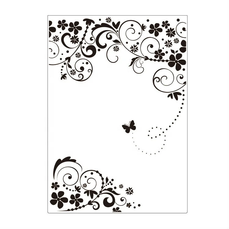 23031 A4 Customized Design Promotion Paper Craft Tools Plastic Embossing Folder for scrapbook card making