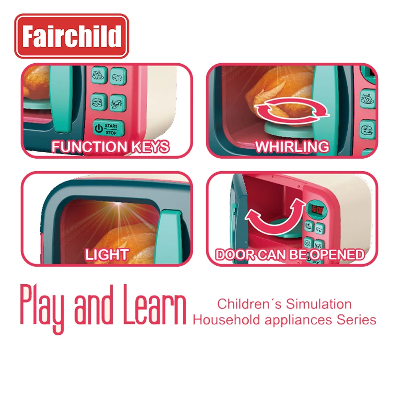 Real Cooking Plastic Kids Girls Children Funny Kitchen Play Toy Set Pretend Mini Home Appliance