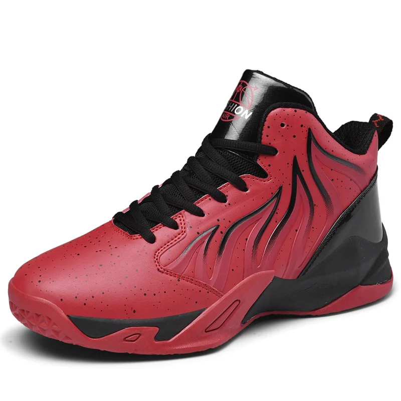 Professional Retro Basketball Shoes,Brand Genuine Leather Basketball Shoes From China,Cheap Red Basketball Sneakers