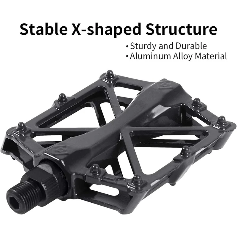 Colorful Aluminum Alloy Bike Pedal 9/16 Ultralight Seal Bearings Road/MTB Bicycle Pedal Flat Anti-skid pedal