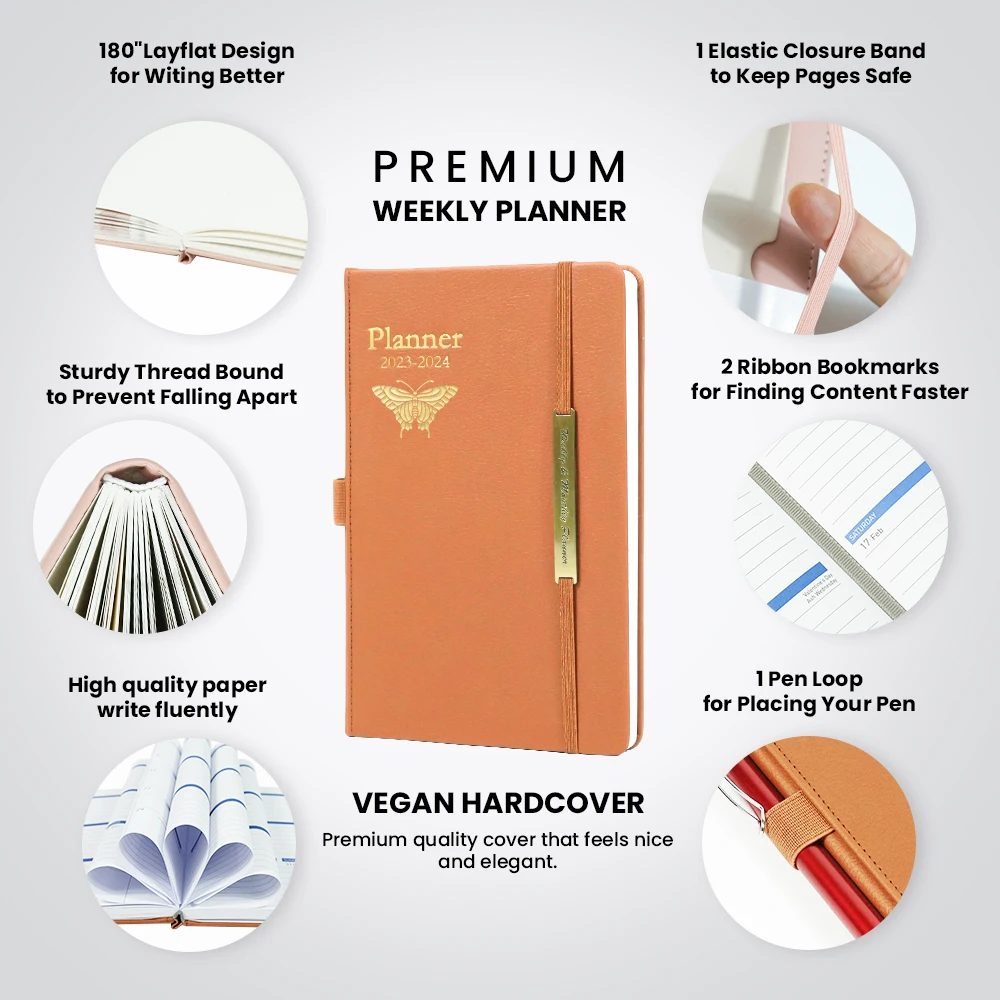 Pu Leather Hardcover Sublimation Blank Custom Logo Aesthetic Binder Notebook Manufacturers