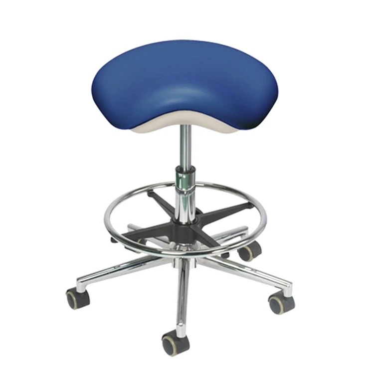 S302T Soft Leather Big Backrest Metal Base Dentist Stool Doctor Assistant Chair