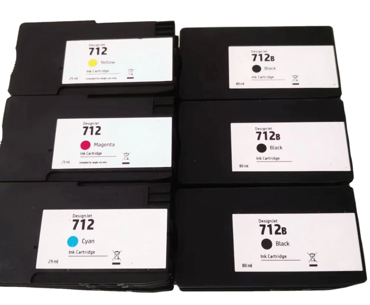 Civoprint многоразовый 712 чернильный картридж designjet T210 T220 T230 T250 T630 T650 и студийный плоттер набор чернильных картриджей