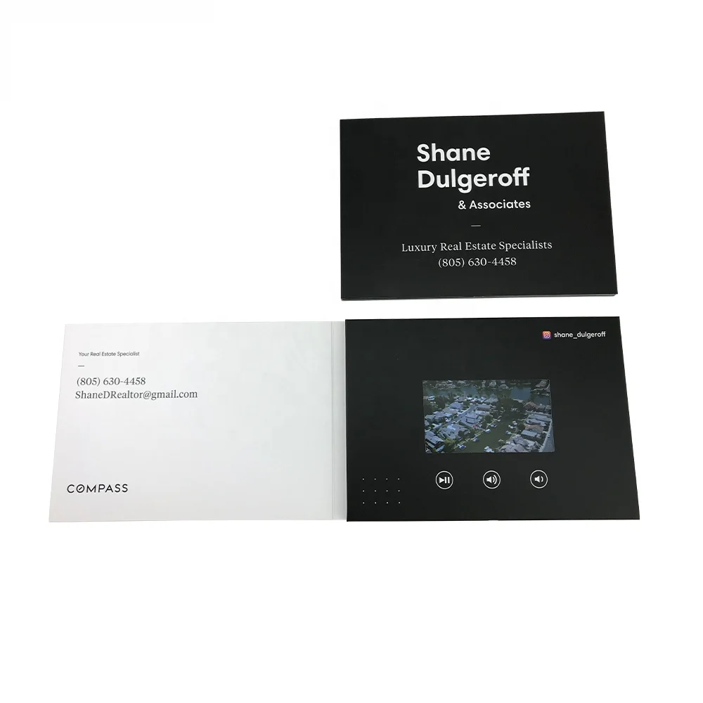 Promotional Products BLANK Video Books White blank paper LCD Video Greeting Card Video Brochure for Advertising