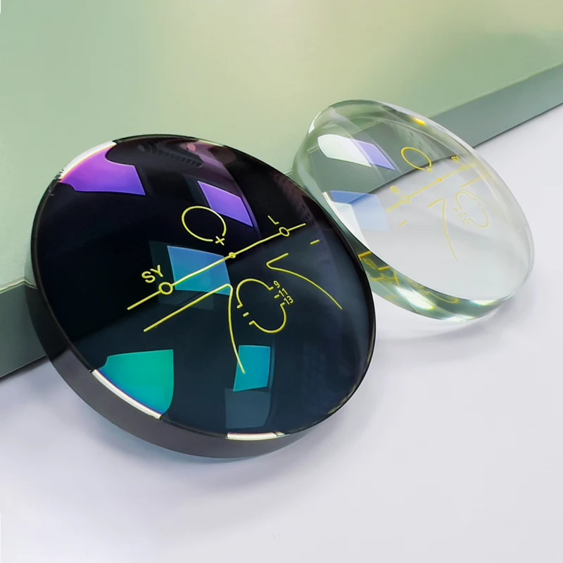 CR39 semi finished photochromic lenses SF 1.56 photogrey brown progressive AR coating optical lens