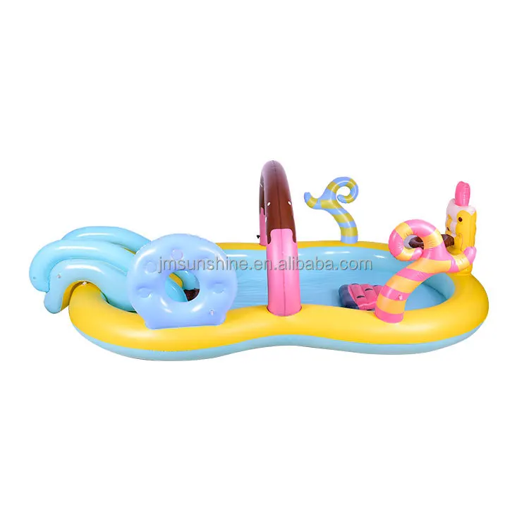 Summer courtyard PVC inflatable swimming pool center multi-function inflatable pool portable spray water park slide