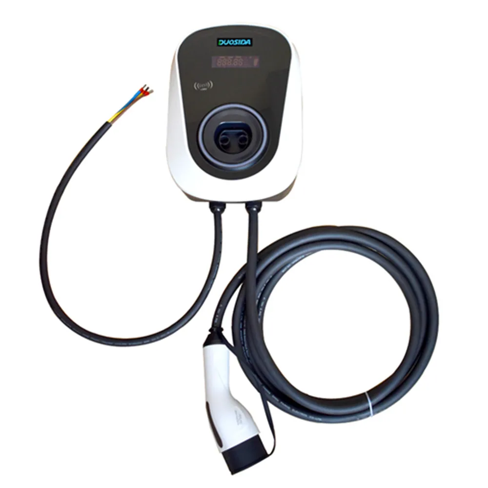 duosida 7KW basic charging station RFID+WIFI OCPP 1.6 charger when plug