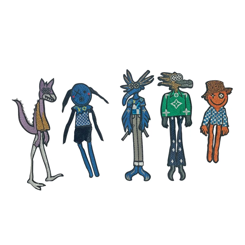 
Wholesale Custom iron on Patches Cartoon Anime Embroidered Badge Patch 