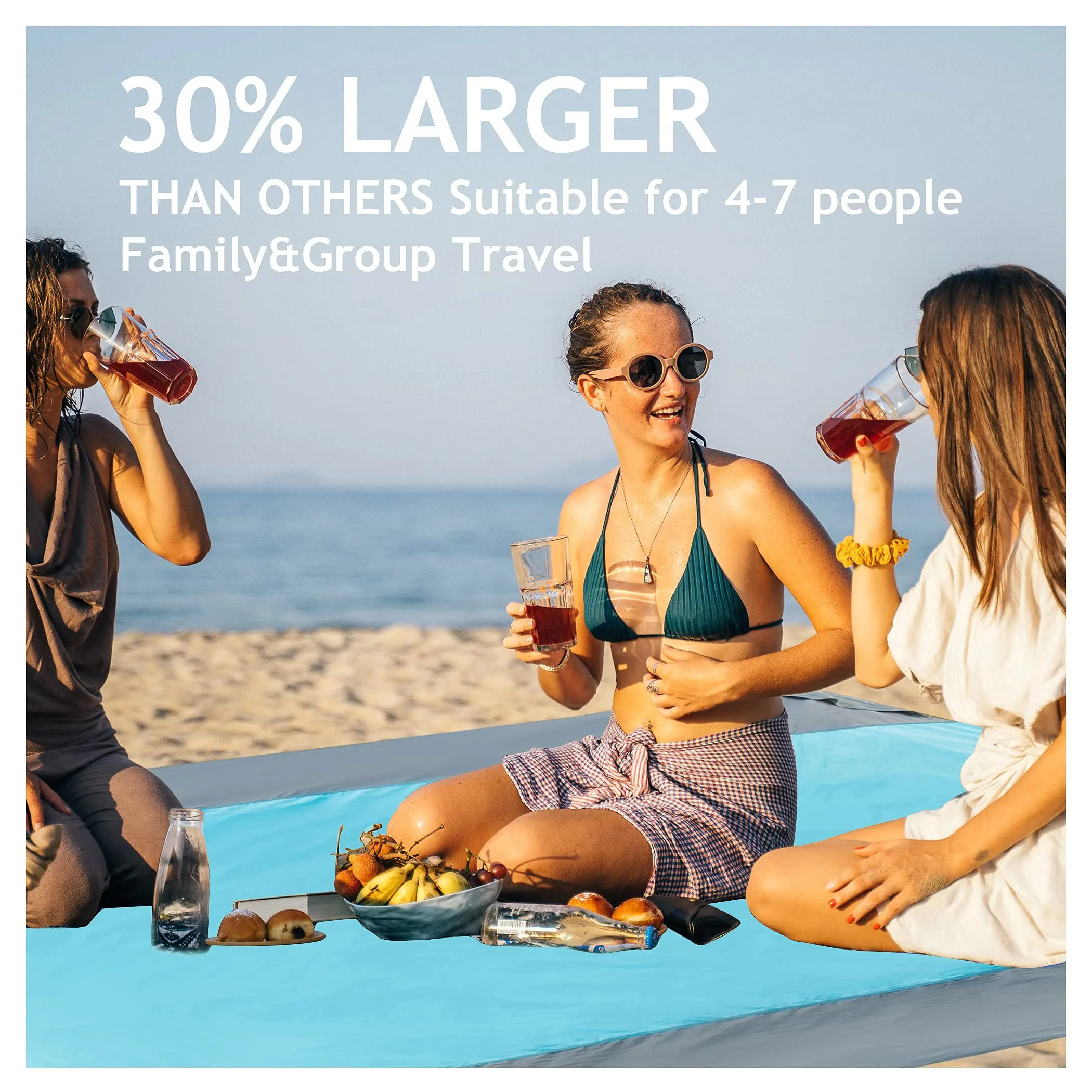 2021 amazon hot wholesale outdoor compact sand free blanket beach blanket sand free beach mat