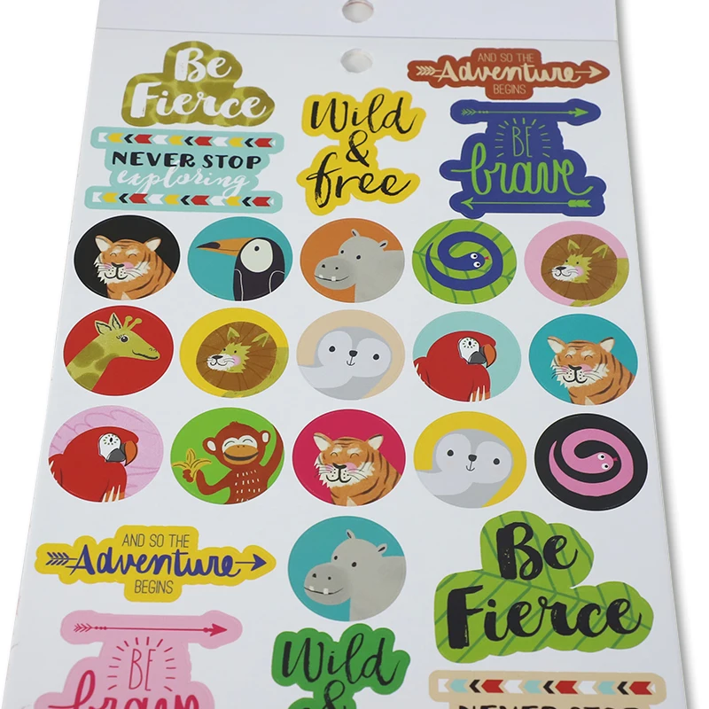 OEM Custom Removable Cartoon Sticker Book Paper Scrapbook Sticker Album