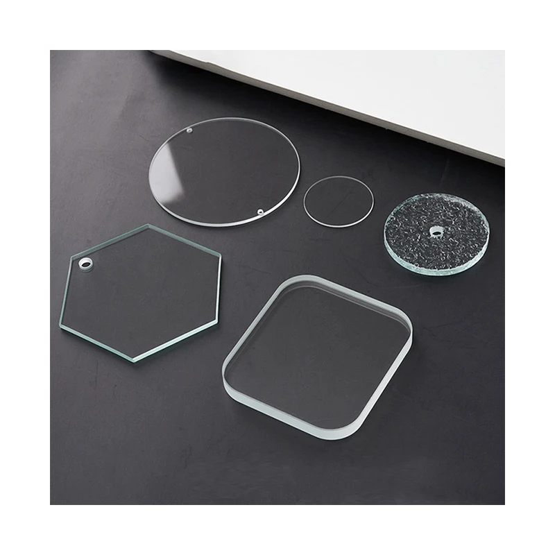 Custom High temperature resistant glass DIN7080 DIN7081 Borosilicate 3.3 Round Glass Disc used in Sight Glass