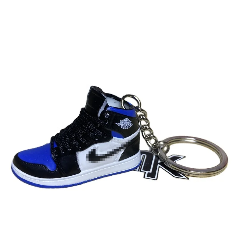 2021 Mini 3D Air Jordan Football Sandal Soccer Pvc Sneaker Keychain Sport Shoe Rubber
