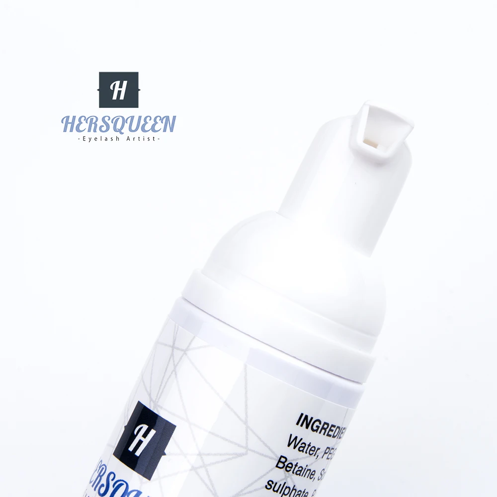 HERSQUEEN Lash Foam Cleanser Eyelash Extensions Foaming Cleaner Makeup Shampoo Remover Oil Foaming Shampoo Medical Safe Cleanser