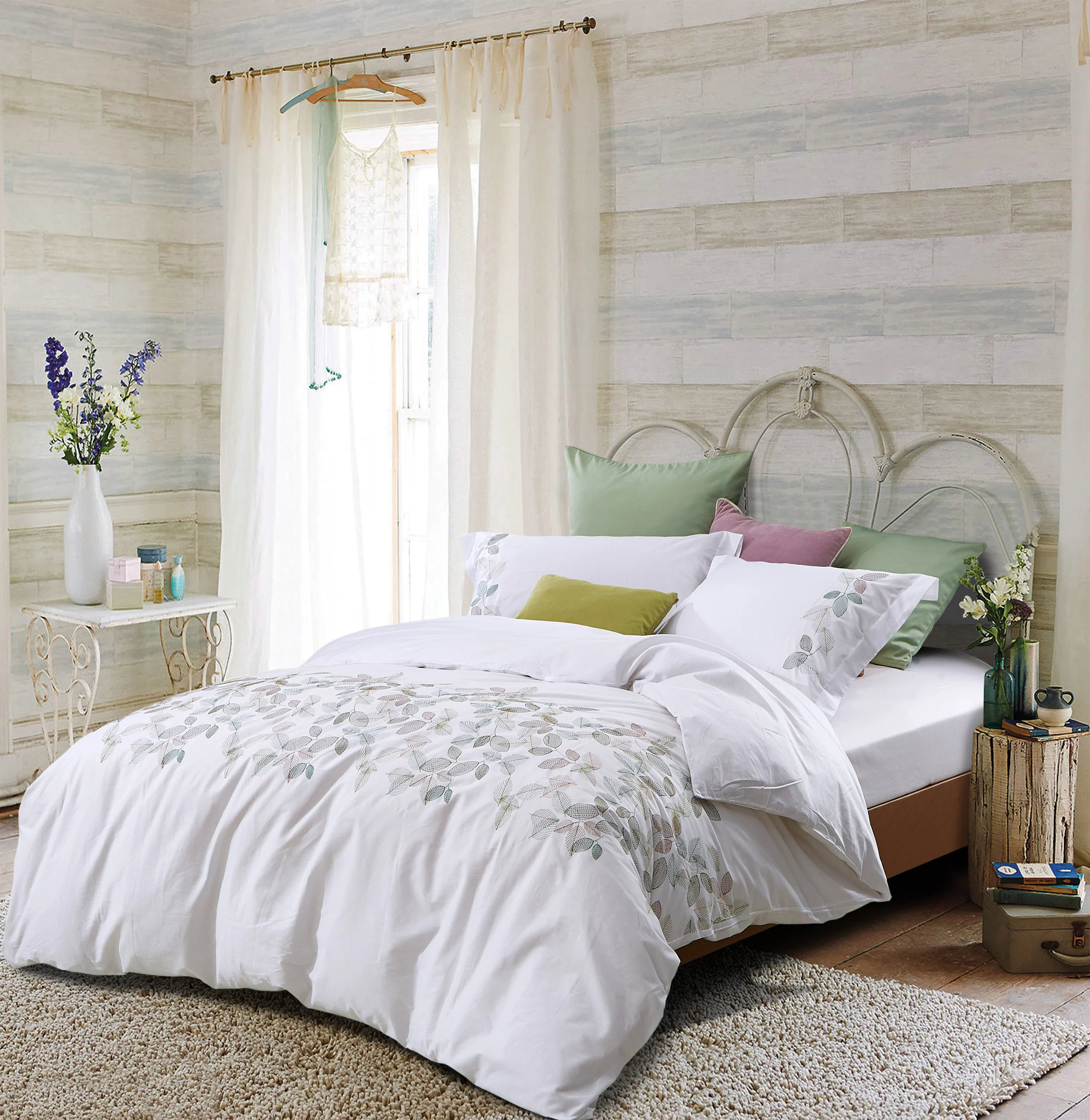 Luxury custom home textile 100% cotton hotel bed linen bed sheet bedding set