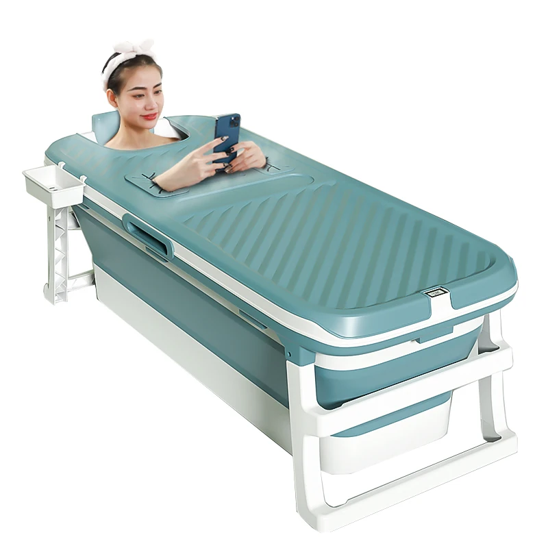2021 hot sale customizable XL1.49M household independent plastic folding portable bath tub for adults drop shipping