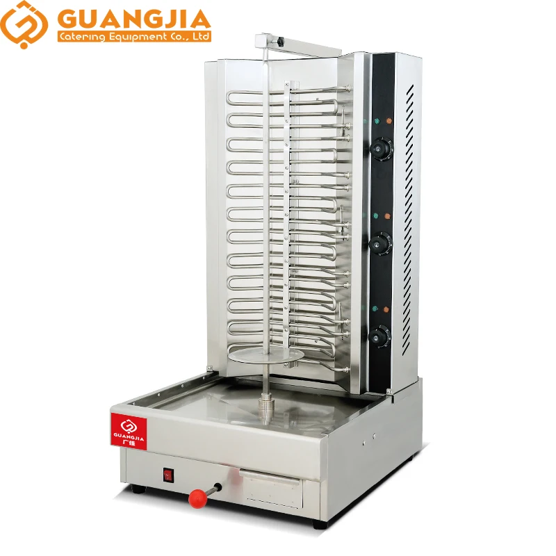 High Quality Commercial Electric Heating Three Head Middle East Barbecue Automatic Kebab Cutter Kebab Manufacturer Gas