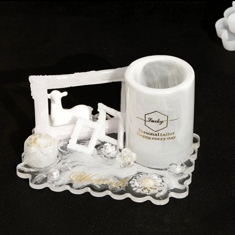 Z30 silicone for gypsum mold Resin crystal mold Silicone mold for photo frame accessories