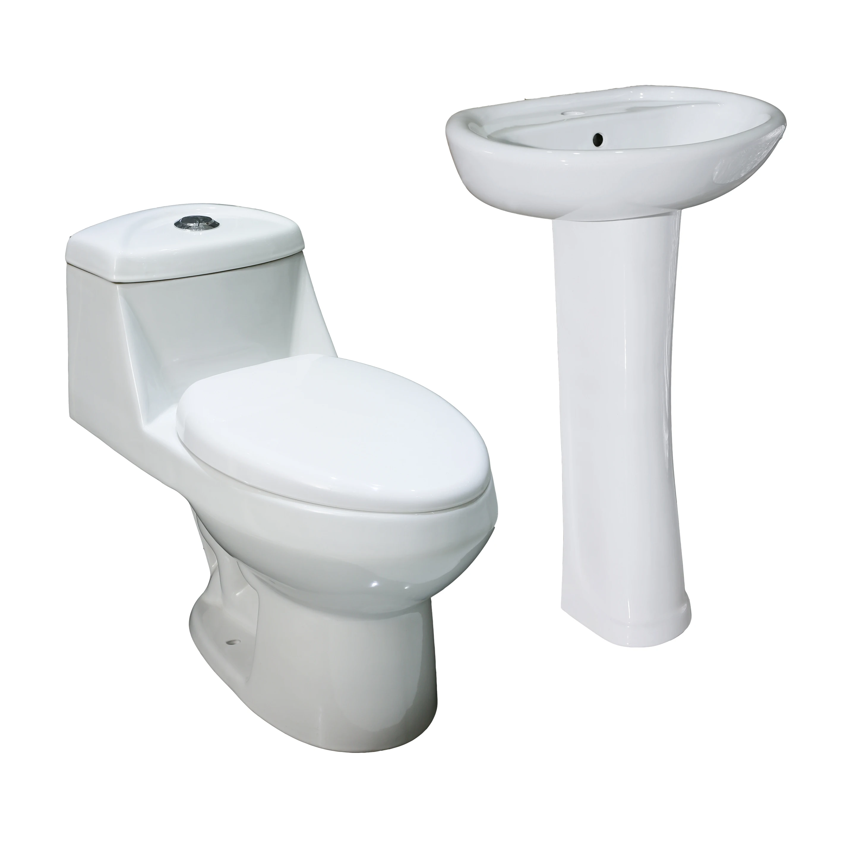 South American Popular Bathroom Inodoro Siphonic 4.8L Single Download Water Saving Toilet