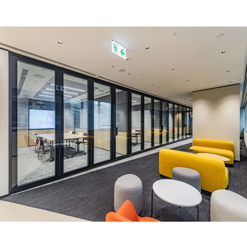 Office Soundproof Folding Movable Wall Acoustic Movable Partition Sliding Glass Partition Wall Dividers for Rooms