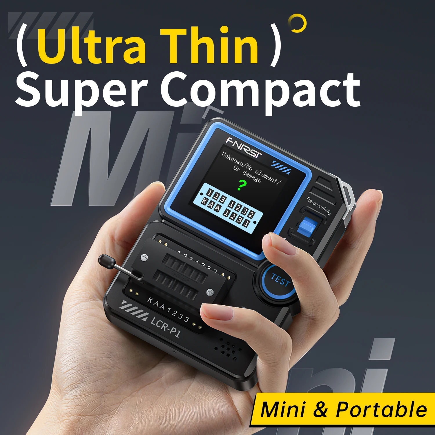 Fnirsi LCR-P1 transistor tester multifunctional capacitor resistor MOS field-effect transistor electronic component detector