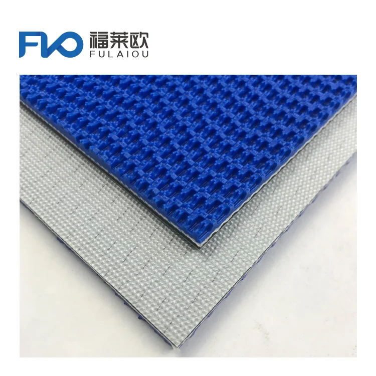 Grass PVC Conveyor Belt Blue Rubber Belt PVC Grip Top Conveyor Belt