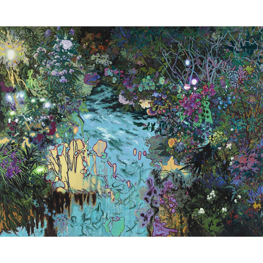 Love at First Sight Large size floral colorful canvas printed decorative painting