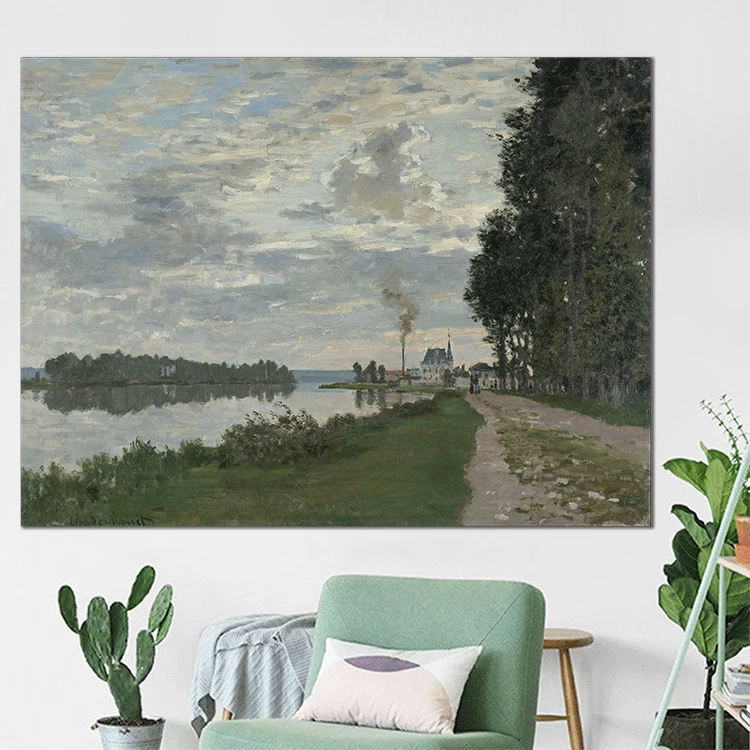Reproduction of the famous painter Monet canvas painting and wall art for HOME DECOR decorations for living room  prints