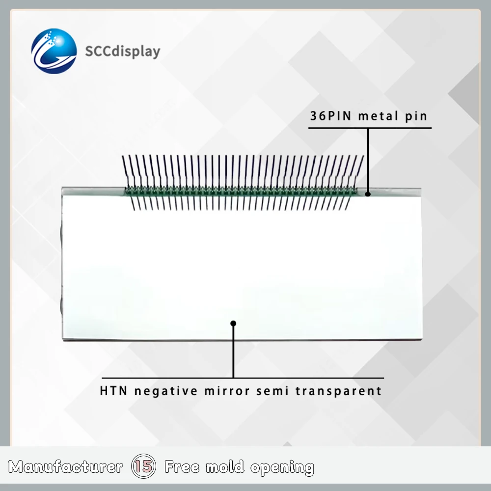 Factory quality products SJXDGW008 segment lcd display HTN blue Negative Vehicle mounted digital display  7 segment lcd display