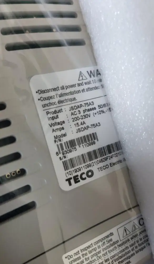 Original Teco 3kw AC Servo Motor Drive JSDAP-75 A3 For CNC Machine