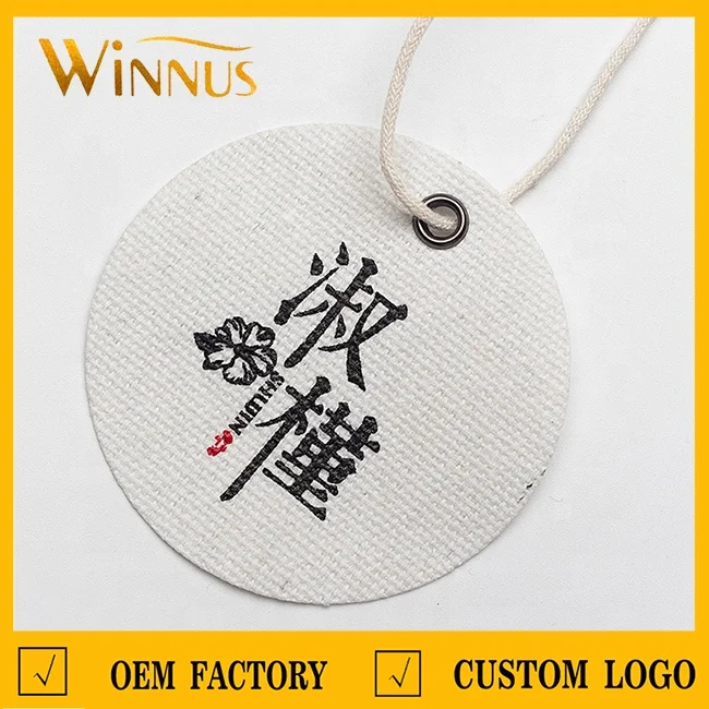 custom logo print clothes cloth fabric swing ticket garment cotton hangtag perfume eco friendly canvas hang tag for clothing