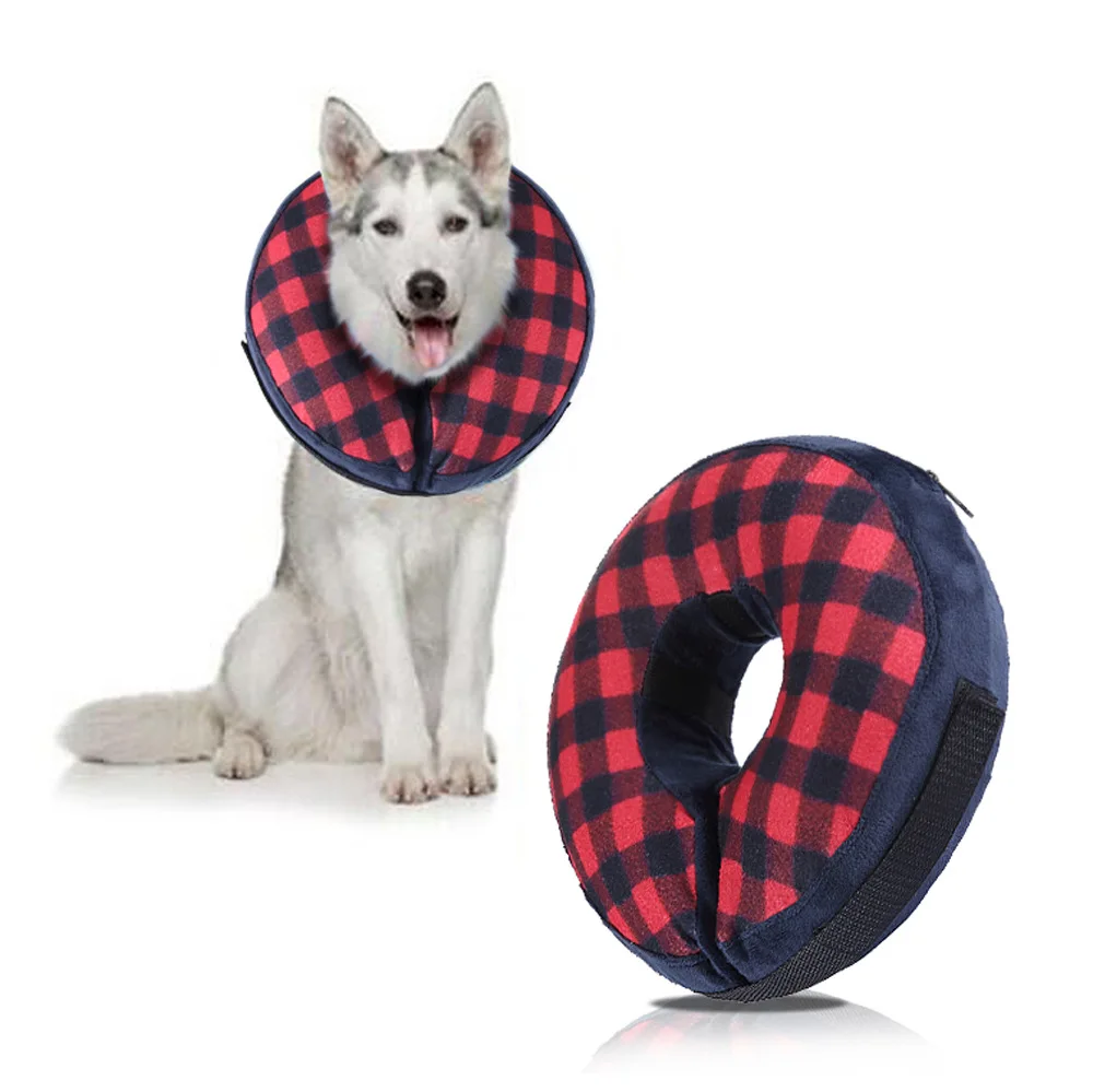 Wholesale PVC Protective Inflatable Anti-bite Anti-licking Elizabeth Custom Dog Collar Pet Recovery Collar Cat Neck Collar