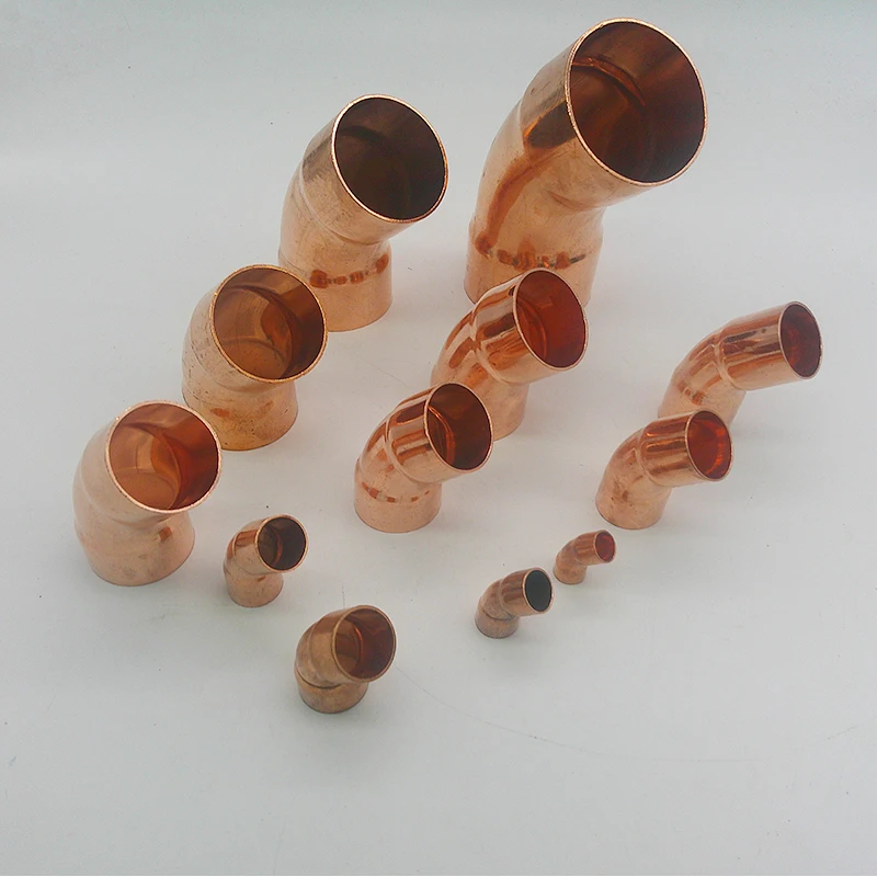 Refrigeration 45 degree copper elbow 38mm ID 1.1/2  CXC Copper Pipe Fitting