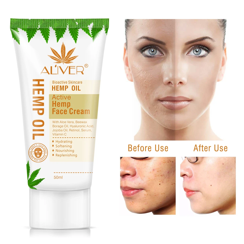 Aliver Bio-Active SKin Care Hemp Oil Hydrating Softening Nourishing Replenishing Active Hemp Face Cream