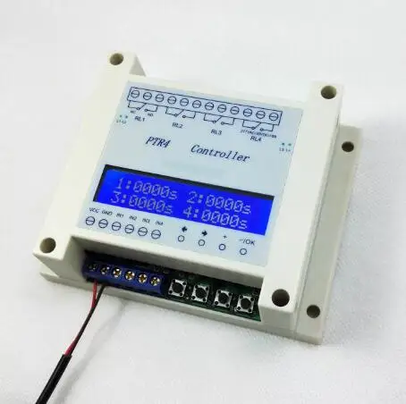 DC6-40V 4-Channel Programmable Digital Time Relay Timer Controller Delay Switch Module Independent Timing Cycle LCD Display